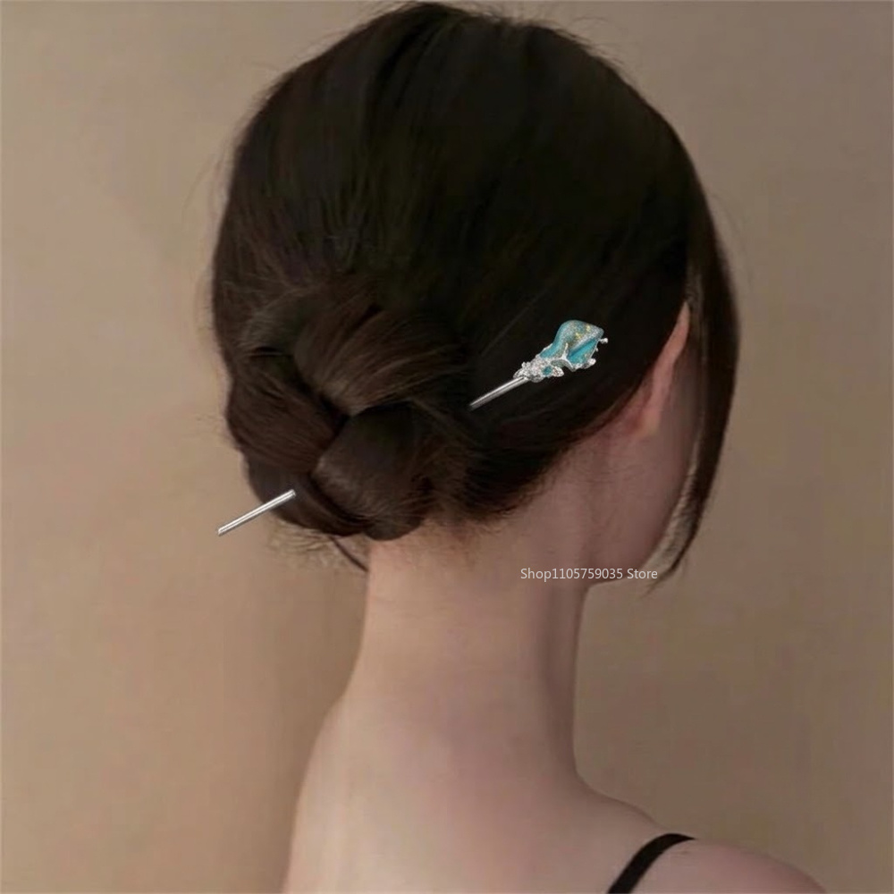 Vintage Collectibles For Sale - 中国風の韓服クリスタルヘアスティックヴィンテージクラシック金属釉ヘアフォークヘアピン女性のためのジュエリーアクセサリー新しい帽子