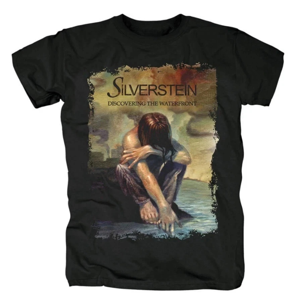 Collectible Vintage T Shirts - シルバースタインコレクション ツアー記念品、ファンギフト コットン製カップル向け季節限定ルーズカジュアルストリートウェア原宿シャツ ヴィンテージTシャツ
