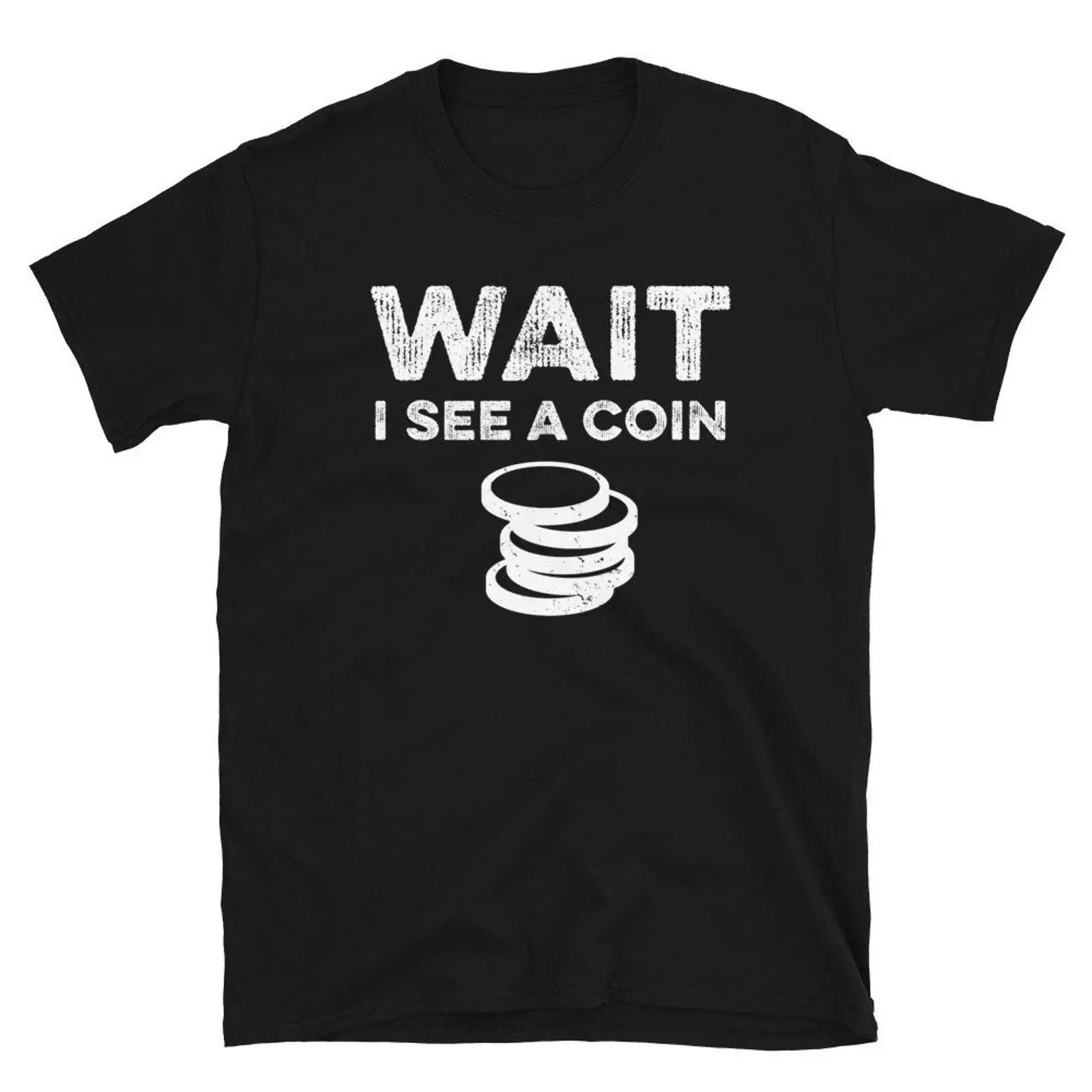 Collectible Vintage T Shirts - 待ってください、コインが見えます 面白いコレクターTシャツ 買い集めの趣味を持つ人のためのコインコレクションギフト ヴィンテージ ウォッシュド カジュアル