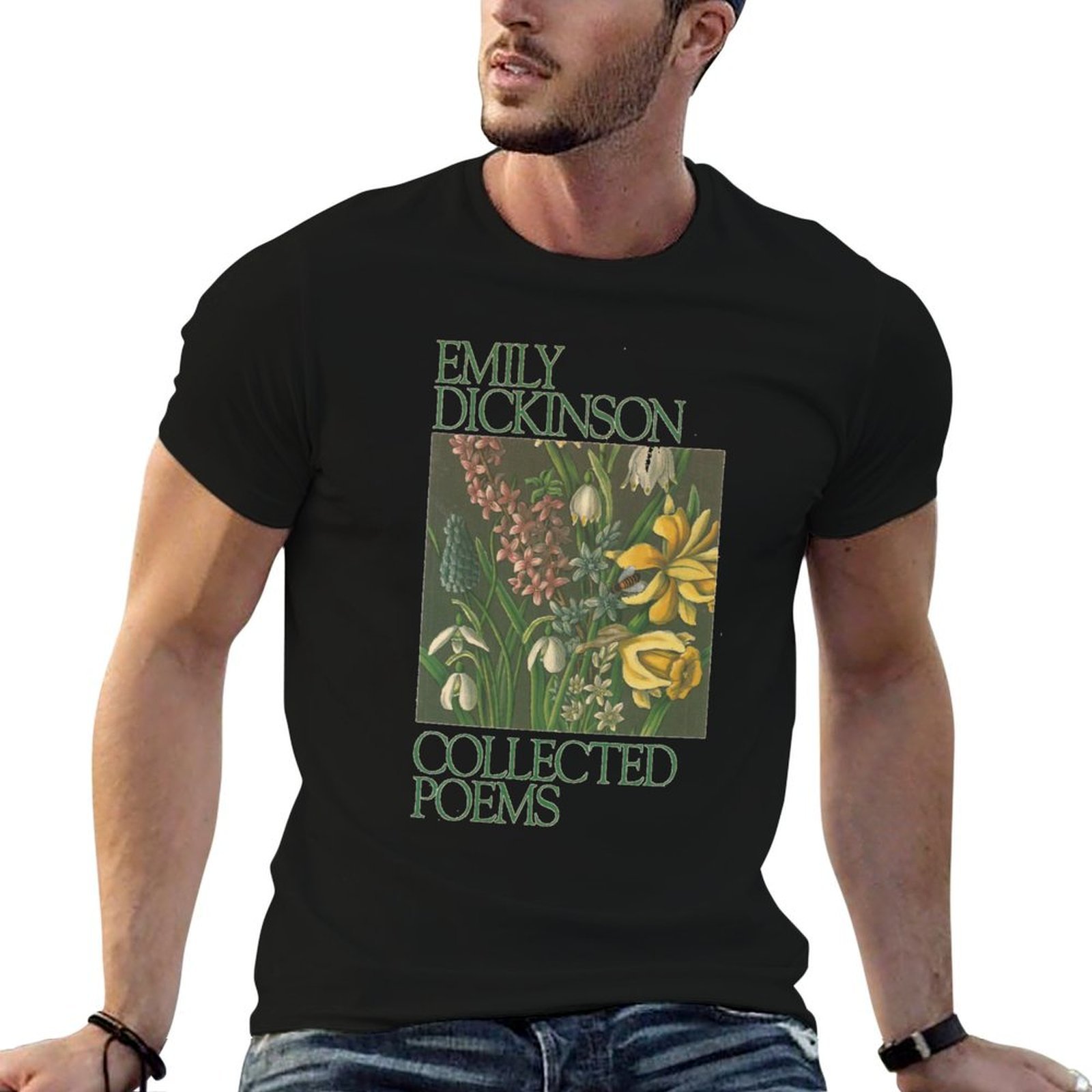 Collectible Vintage T Shirts - エミリー・ディキンソン - 詩集 Tシャツ 夏用トップス ヴィンテージ