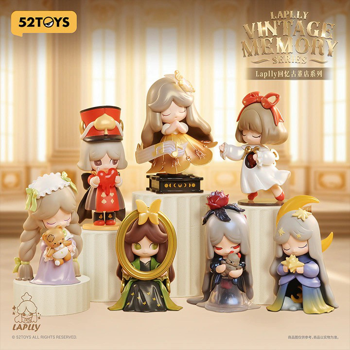 Vintage Toys Collector - Laplly ヴィンテージメモリーシリーズ ブラインドボックス コレクタブル キュートアニメフィギュア デスクトップオーナメント