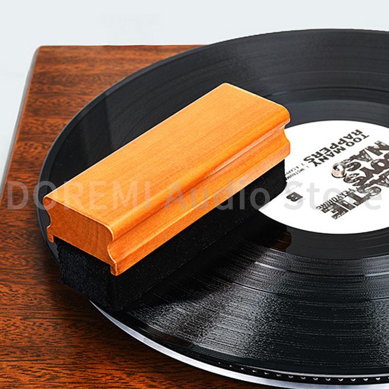 Vinyl Record Cleaner - 帯電防止ビニールレコードクリーニングブラシクリーナーベルベットダストリムーバーブラシ蓄音機ターンテーブルLPビニールレコードクリーニング用