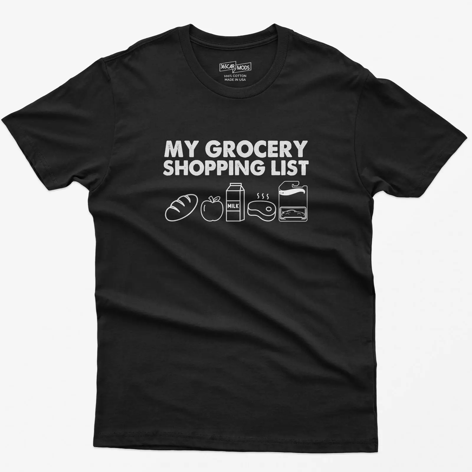 Vintage Toys Collector - 私の食料品の買い物リスト 面白いダイキャストコレクター Tシャツ おもちゃの車のモデル愛好家 男性の誕生日プレゼント ヴィンテージ
