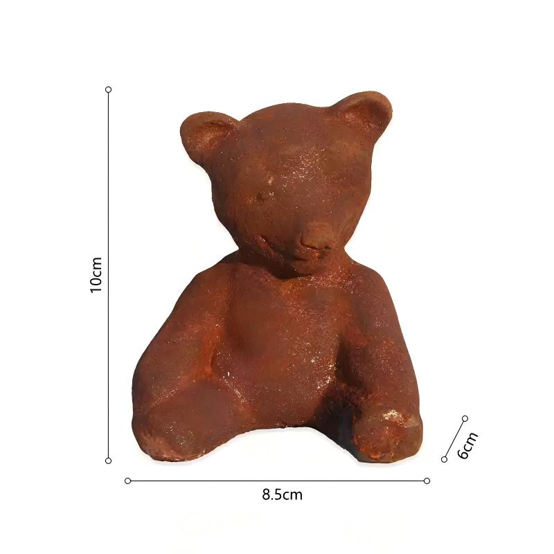 素朴な鋳鉄製のクマの置物2個セット、ヴィンテージミニ動物像、 - Vintage Collectible Bears のレビューと価格