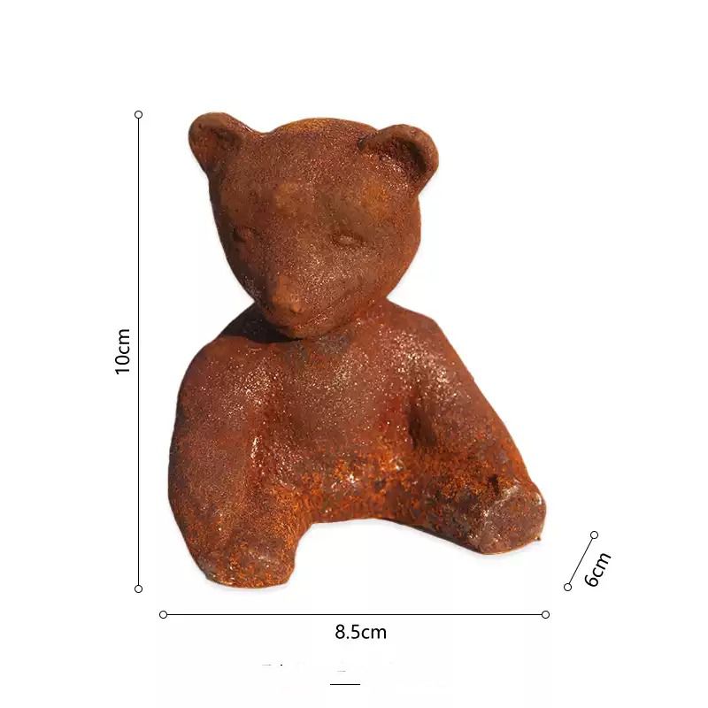 素朴な鋳鉄製のクマの置物2個セット、ヴィンテージミニ動物像、 - Vintage Collectible Bears のレビューと価格