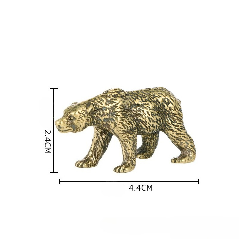 1PC ヴィンテージ真鍮製のクマの彫刻アンティーク銅アートハ - Vintage Collectible Bears のレビューと価格