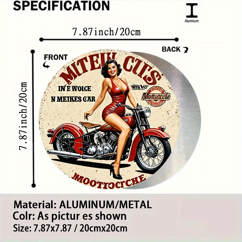 ヴィンテージバイクアルミニウムウォールアート - 8x8イン - Vintage Collectible Signs のレビューと価格