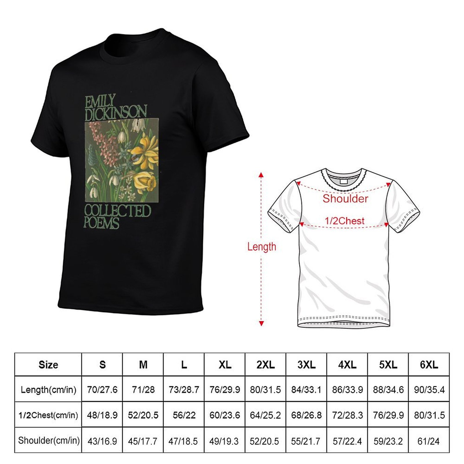エミリー・ディキンソン - 詩集 Tシャツ 夏用トップス ヴ - Collectible Vintage T Shirts のレビューと価格