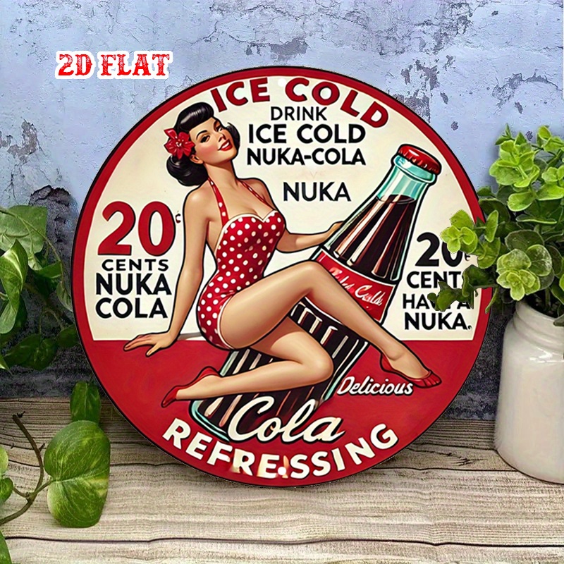 2D フラット、1個 レトロ ピンナップ 7.87x7.87 - Vintage Collectible Signs のレビューと価格