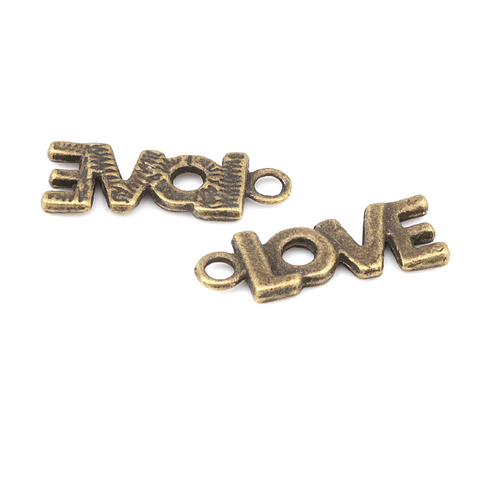 ヴィンテージスタイル亜鉛合金製「LOVE」ハート文字ペンダン - Vintage Collectibles For Sale のレビューと価格