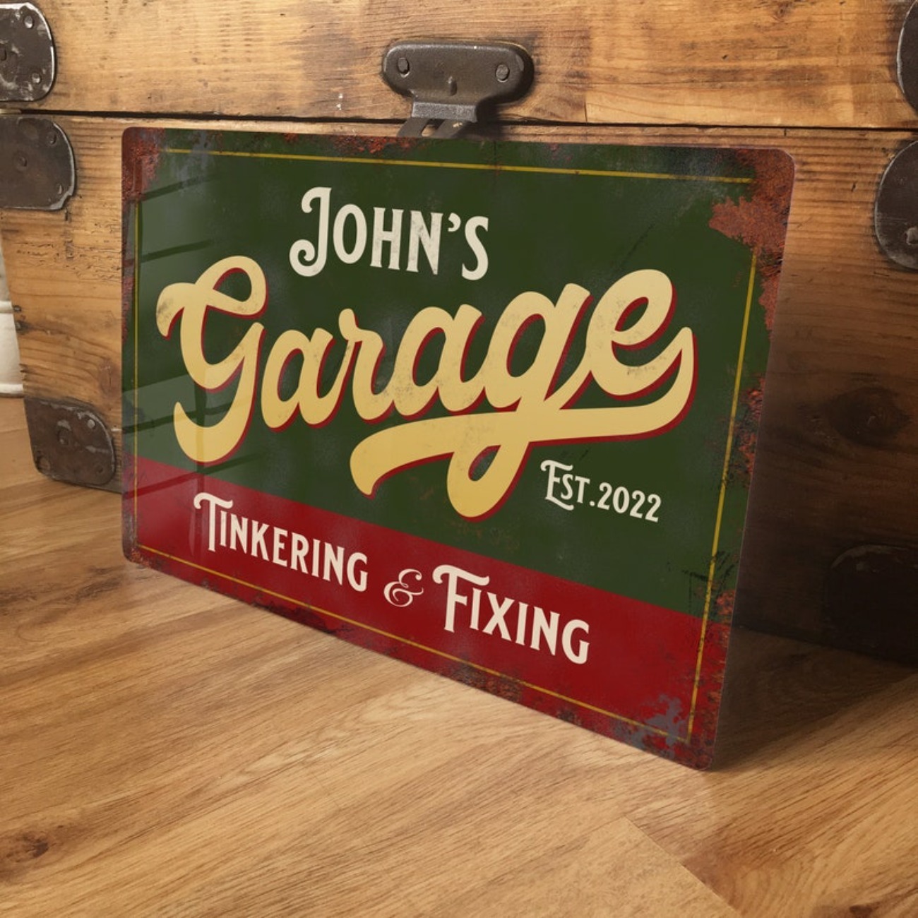 カスタムパーソナライズされたガレージメタルサイン - 防水ア - Vintage Collectible Signs のレビューと価格