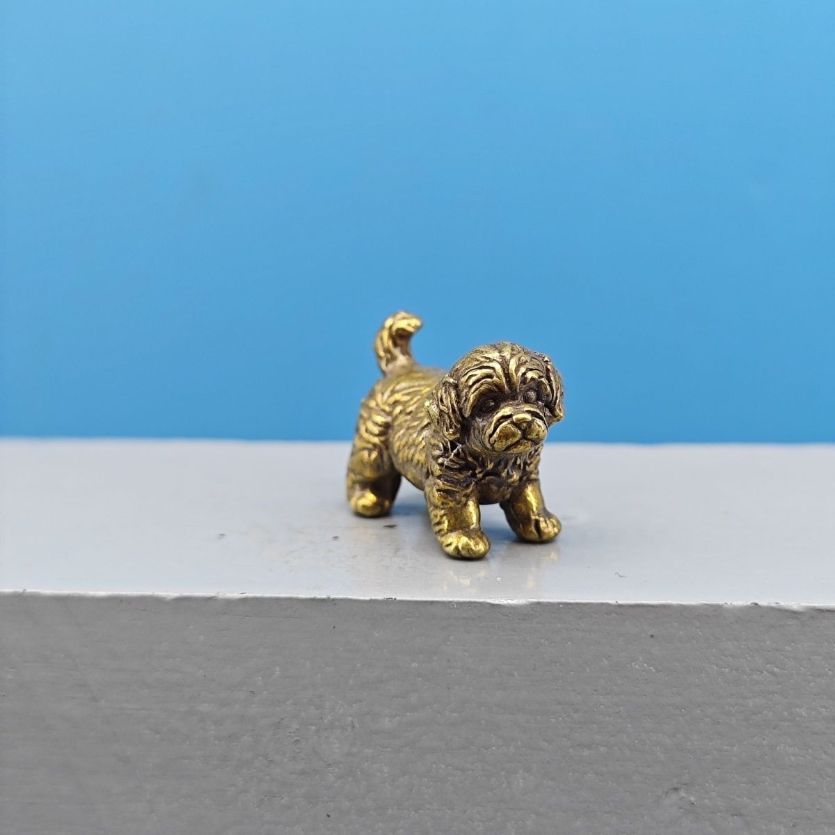 ミニ真鍮製犬像 フレンチブルドッグ テディベア シャーペイ  - Vintage Collectible Bears のレビューと価格