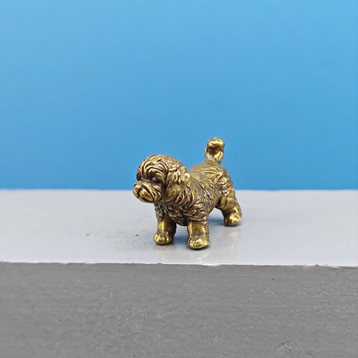 ミニ真鍮製犬像 フレンチブルドッグ テディベア シャーペイ  - Vintage Collectible Bears のレビューと価格